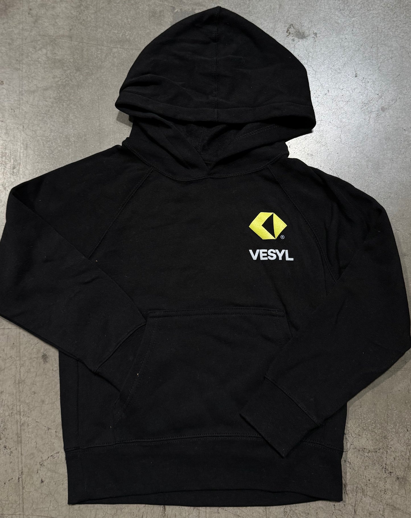 Youth VESYL LOGO Pullover Hoodie - Black/Yellow