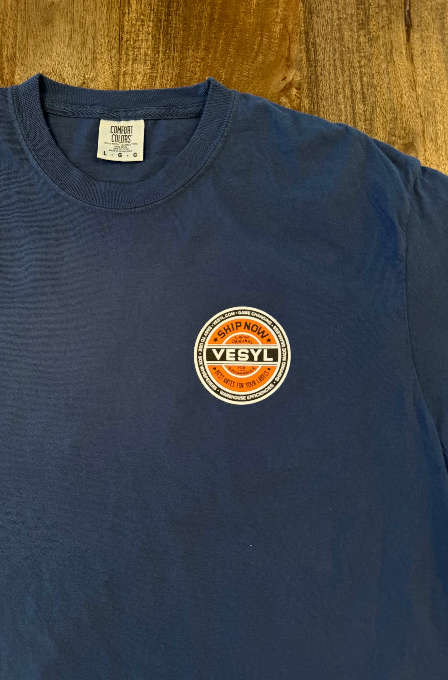 VESYL SEXWAX Short Sleeve Tee - Midnight Blue/Orange