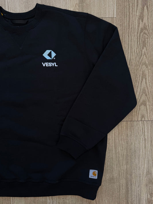 VESYL LOGO CARHART Pullover Crew Neck - Black/Blue