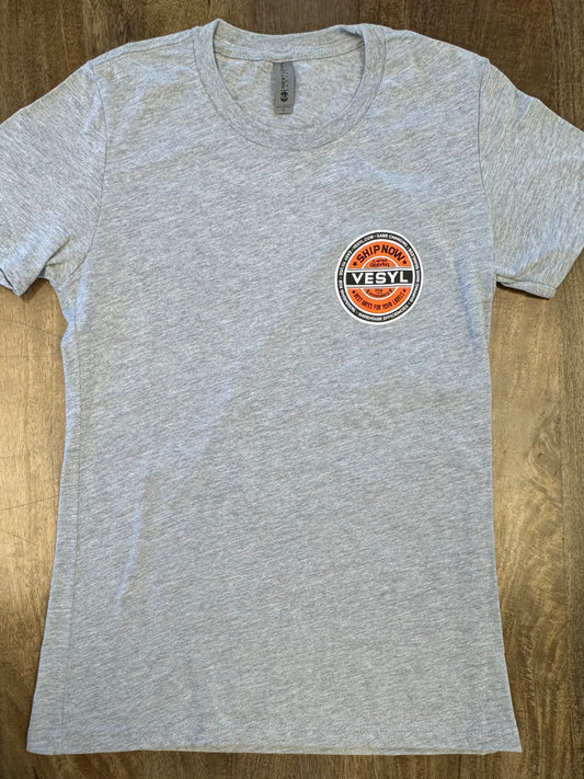 Women's VESYL SEXWAX Short Sleeve Tee - Gray/Orange