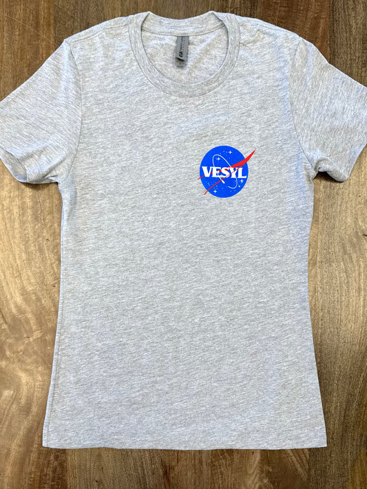 Women's VESYL NASA Short Sleeve Tee - Gray/Blue