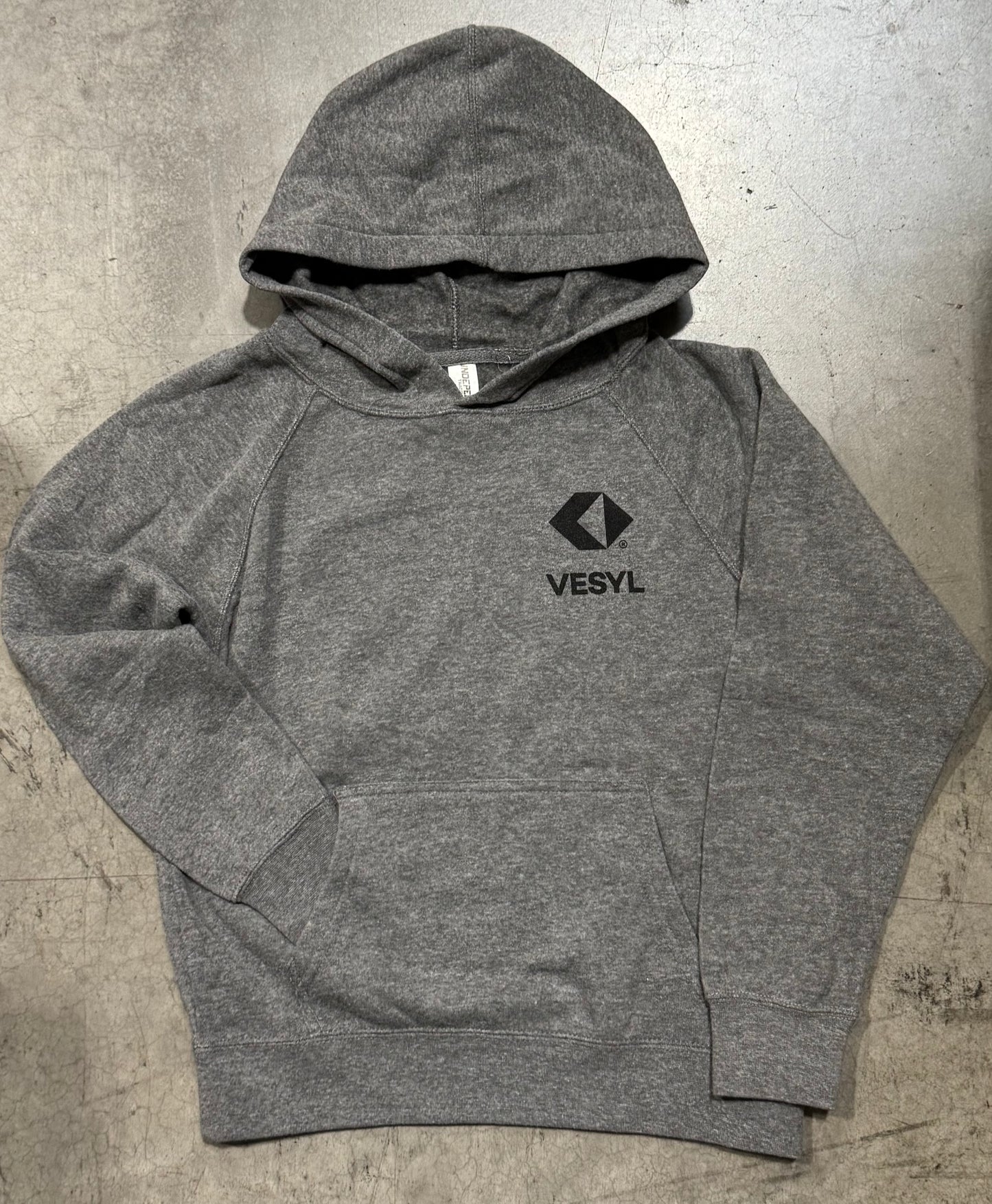 Youth VESYL LOGO Pullover Hoodie - Gray/Black