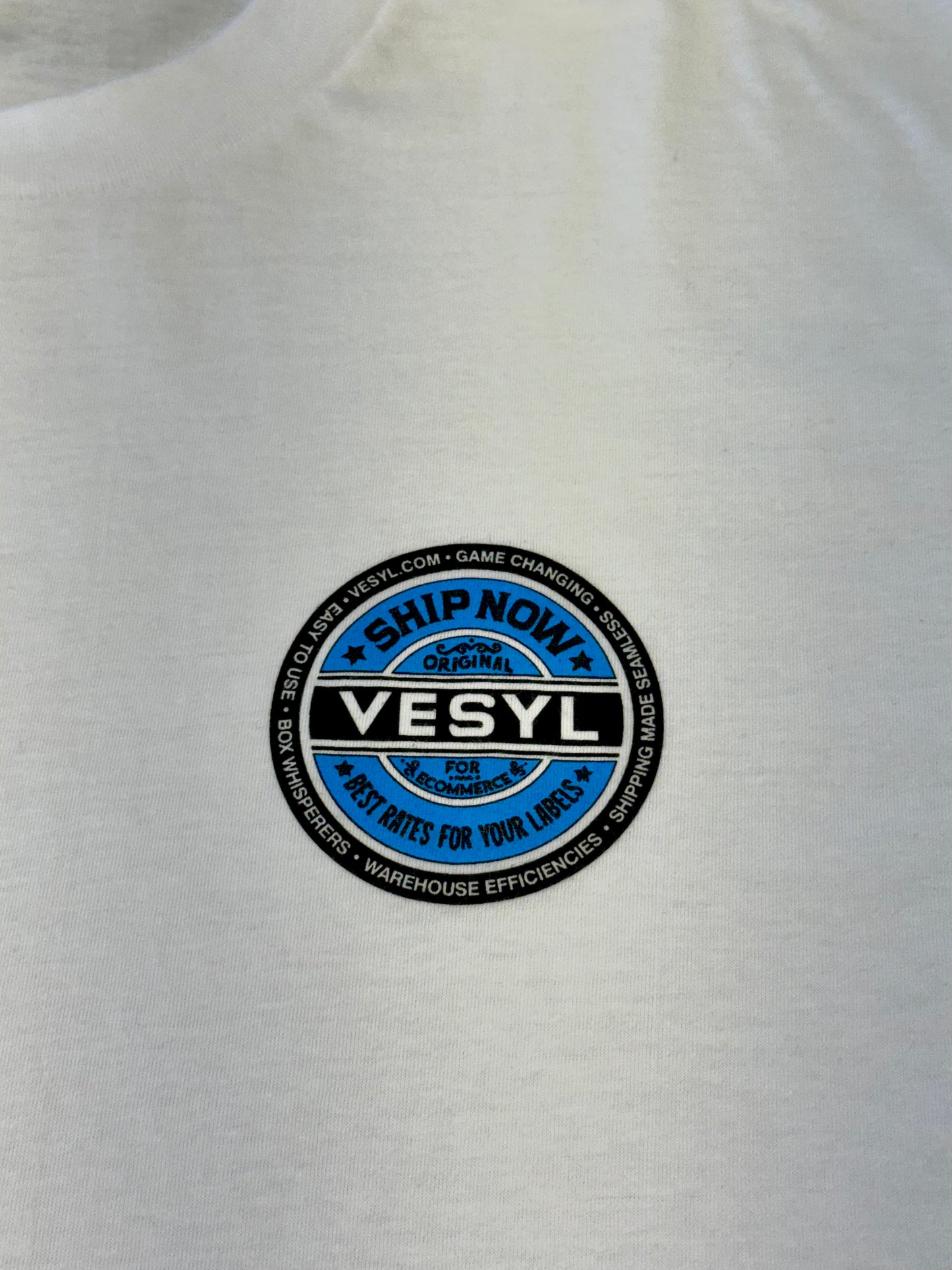 VESYL SEXWAX Short Sleeve Tee - White/Blue