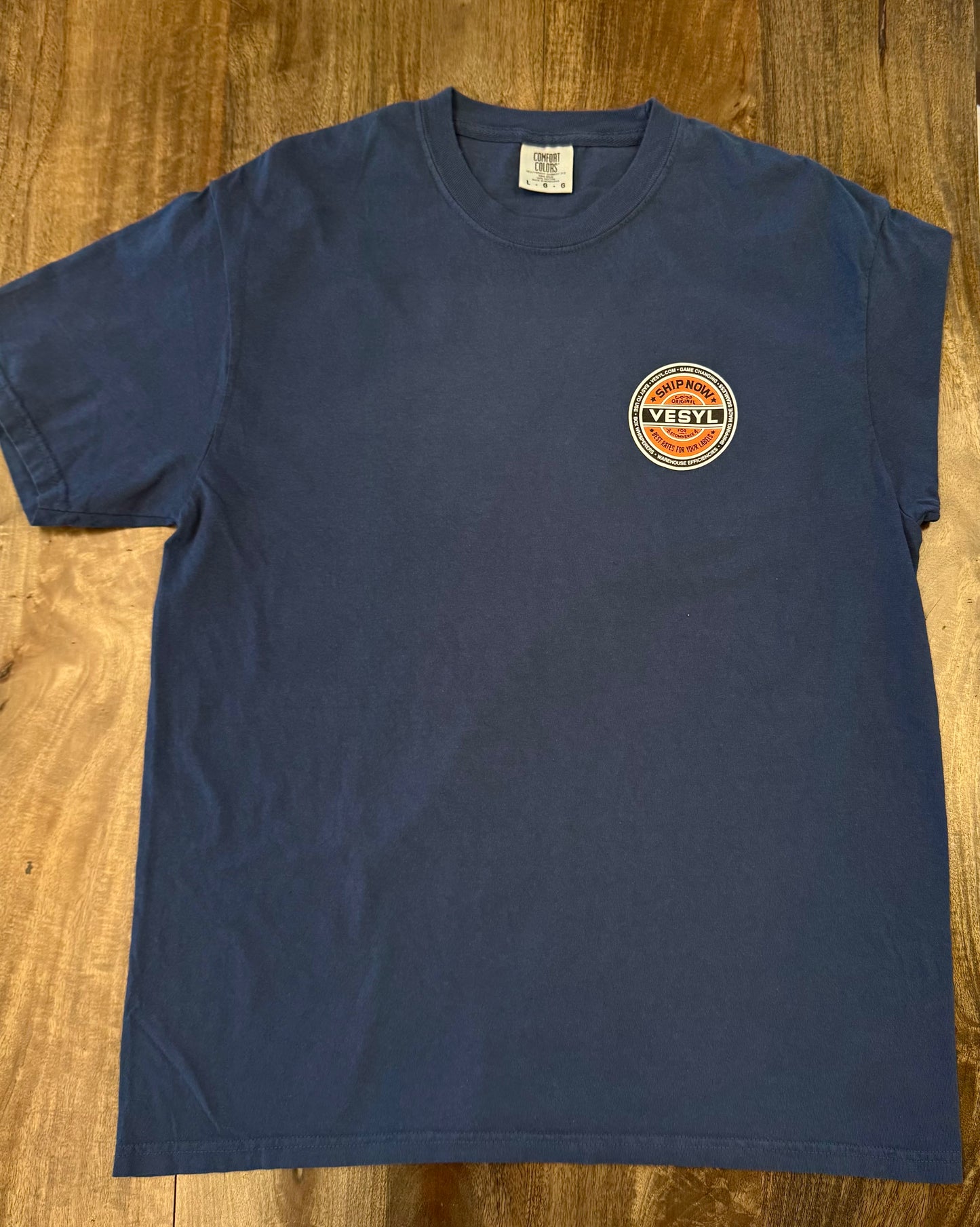 VESYL SEXWAX Short Sleeve Tee - Midnight Blue/Orange