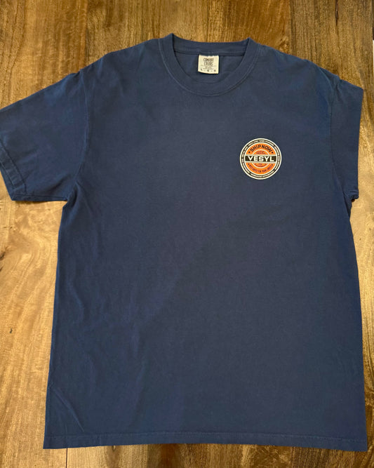 VESYL SEXWAX Short Sleeve Tee - Midnight Blue/Orange
