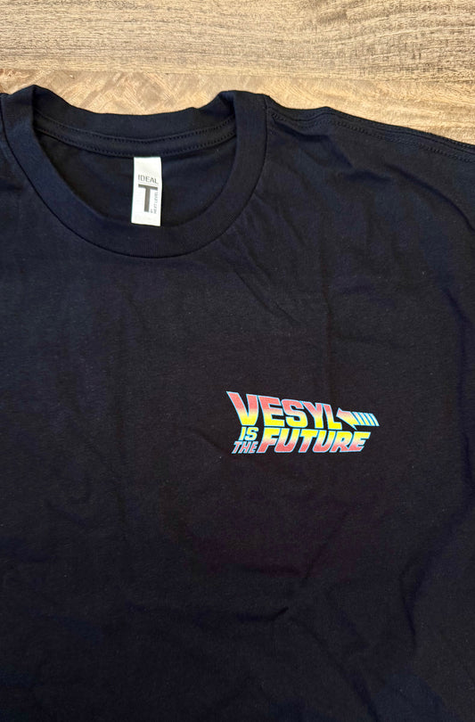 Women's VESYL IS THE FUTURE Short Sleeve Cropped Tee - Black