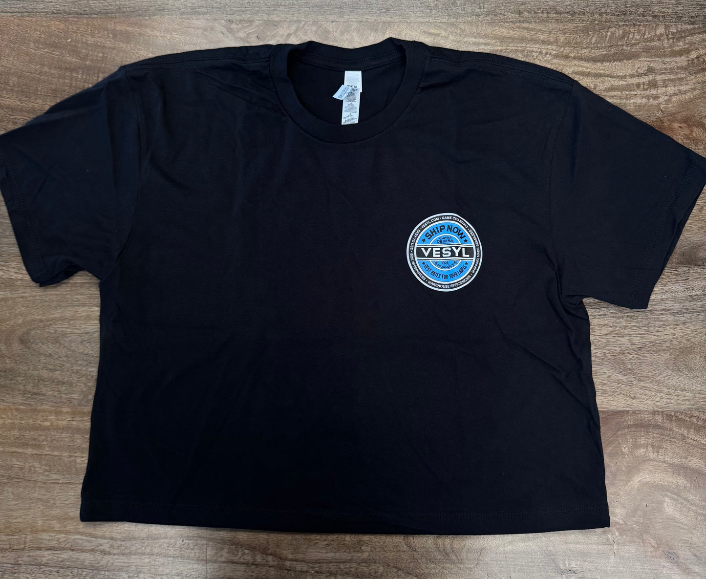 Women's VESYL SEXWAX Short Sleeve Cropped Tee - Black/Blue