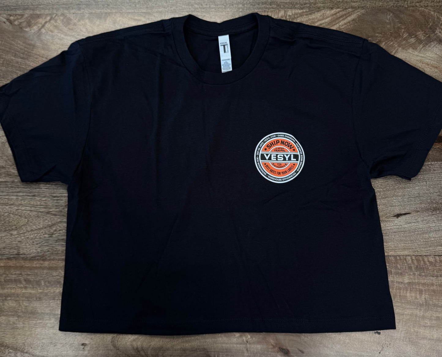 Women's VESYL SEXWAX Short Sleeve Cropped Tee - Black/Orange