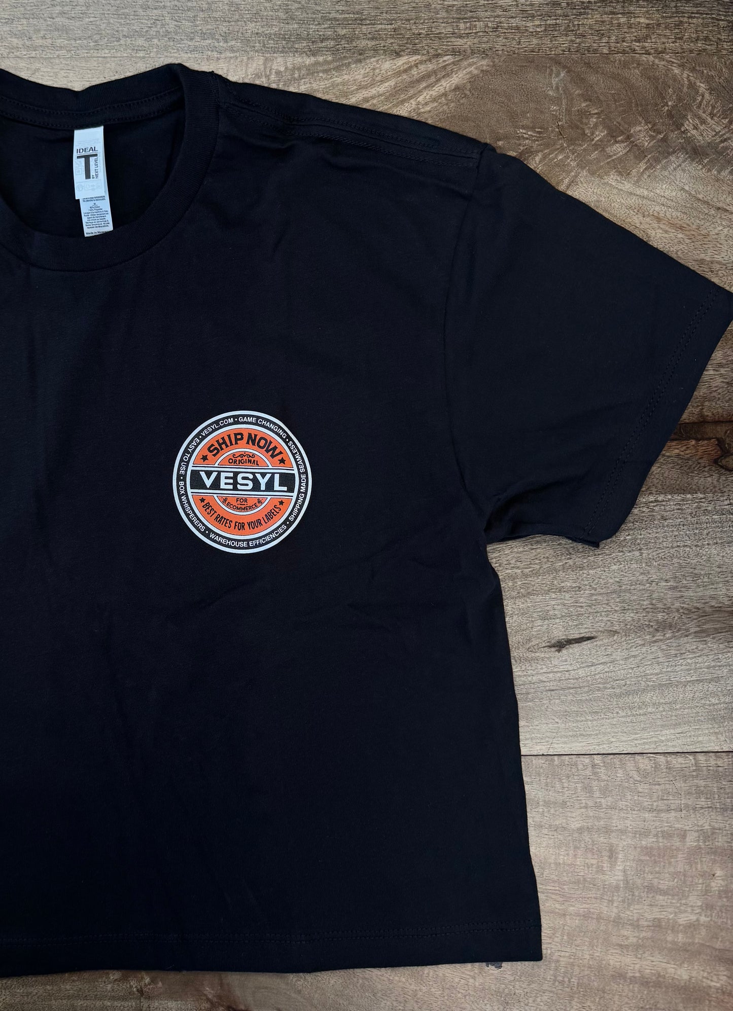 Women's VESYL SEXWAX Short Sleeve Cropped Tee - Black/Orange