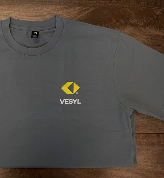 VESYL LOGO Short Sleeve Tee - Gray/Yellow