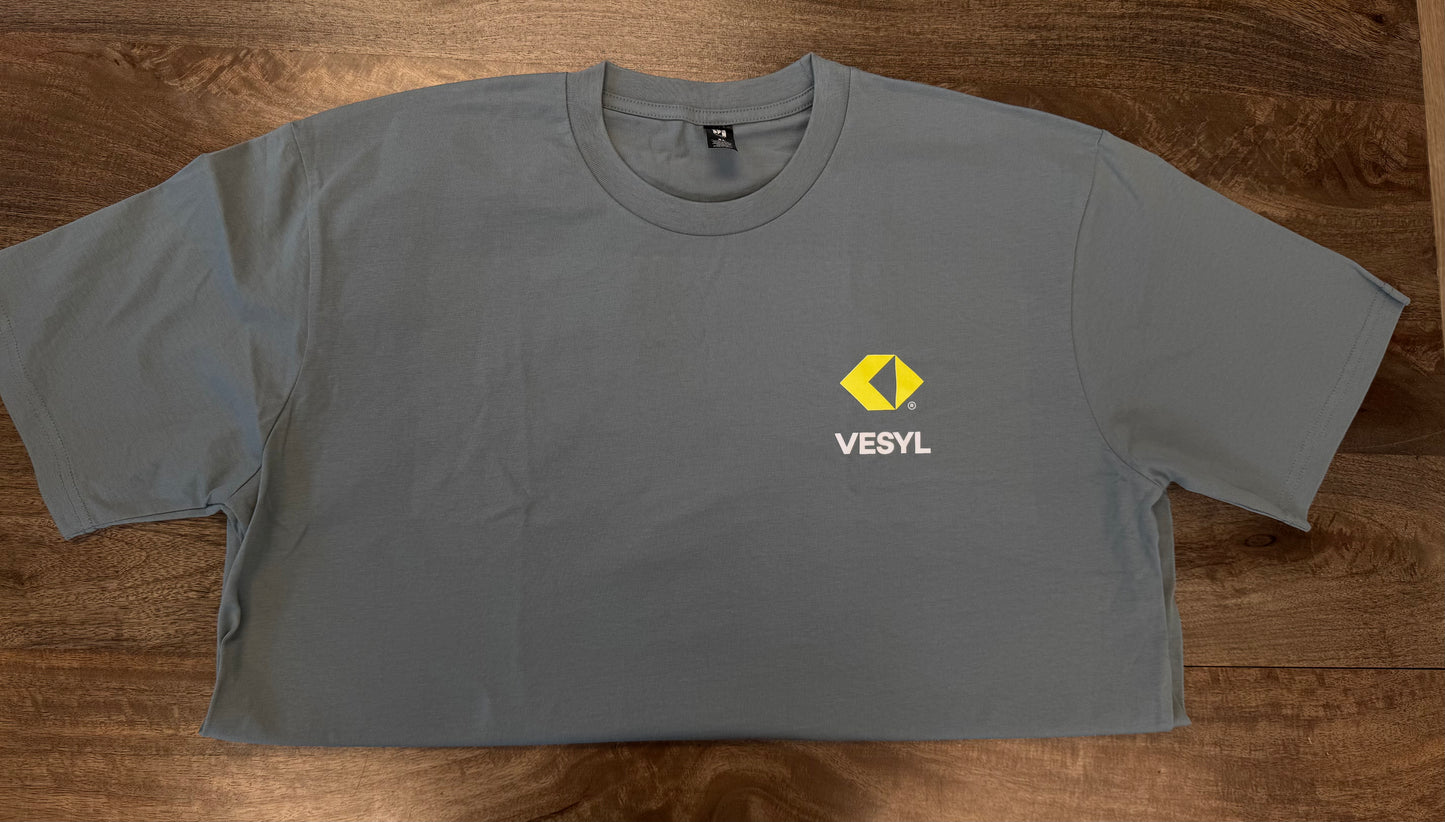 VESYL LOGO Short Sleeve Tee - Gray/Yellow