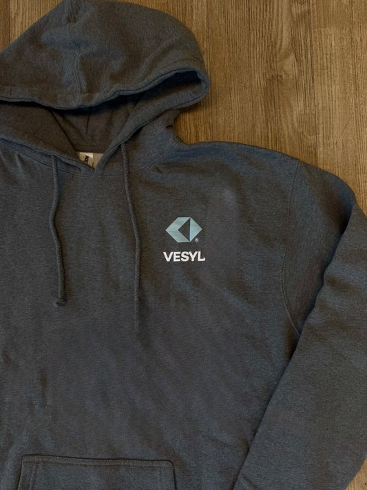 VESYL LOGO Pullover Hoodie - Gray/Blue