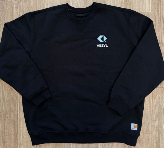 VESYL LOGO CARHART Pullover Crew Neck - Black/Blue