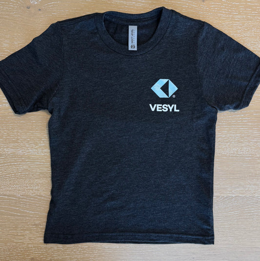 Youth VESYL LOGO Short Sleeve Tee - Charcoal/Blue