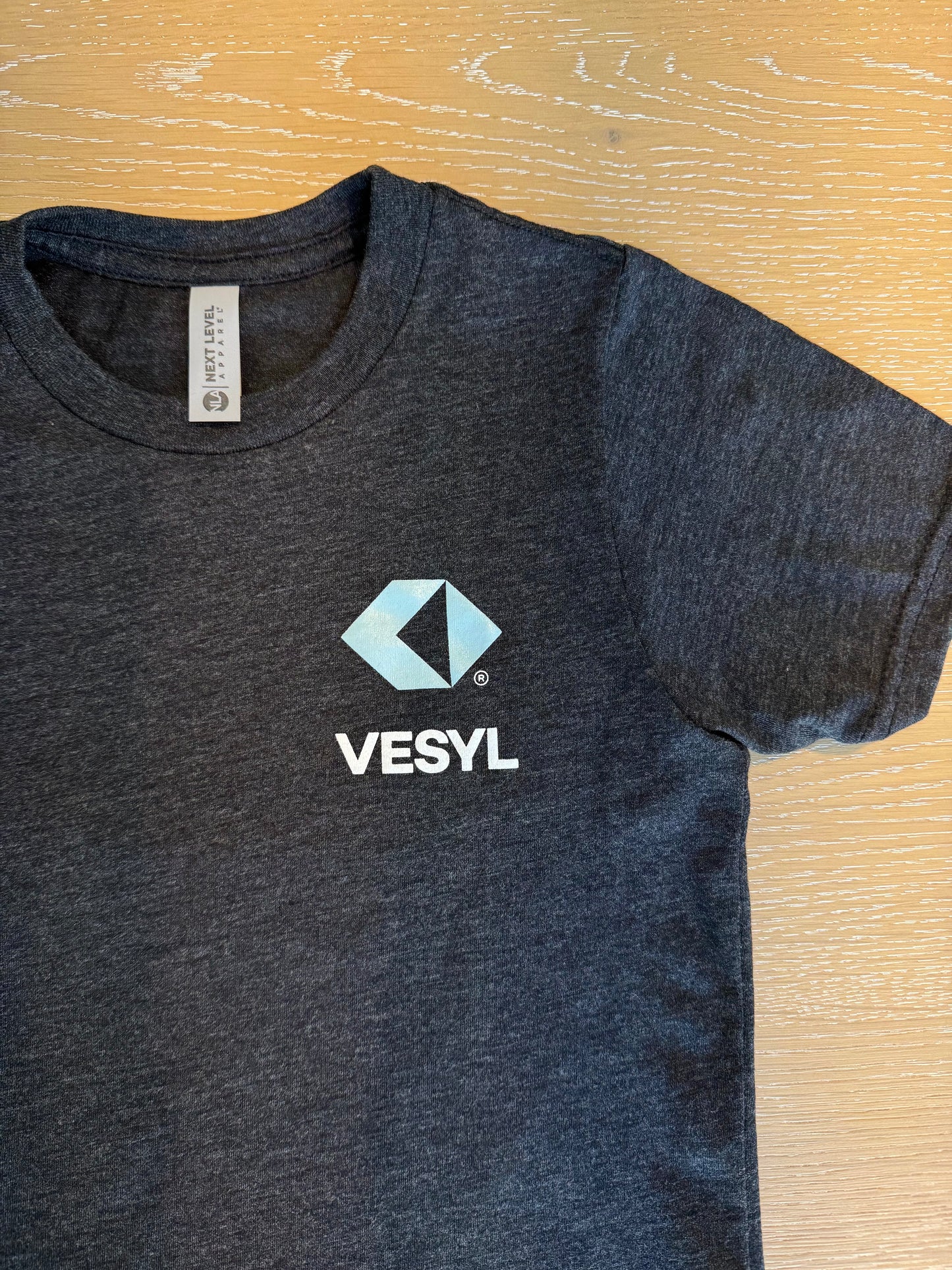 Youth VESYL LOGO Short Sleeve Tee - Charcoal/Blue