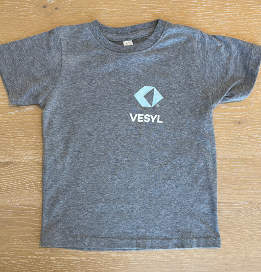 Youth VESYL LOGO Short Sleeve Tee - Gray/blue