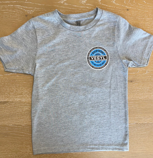 Youth VESYL SEXWAX Short Sleeve Tee - Gray/Blue