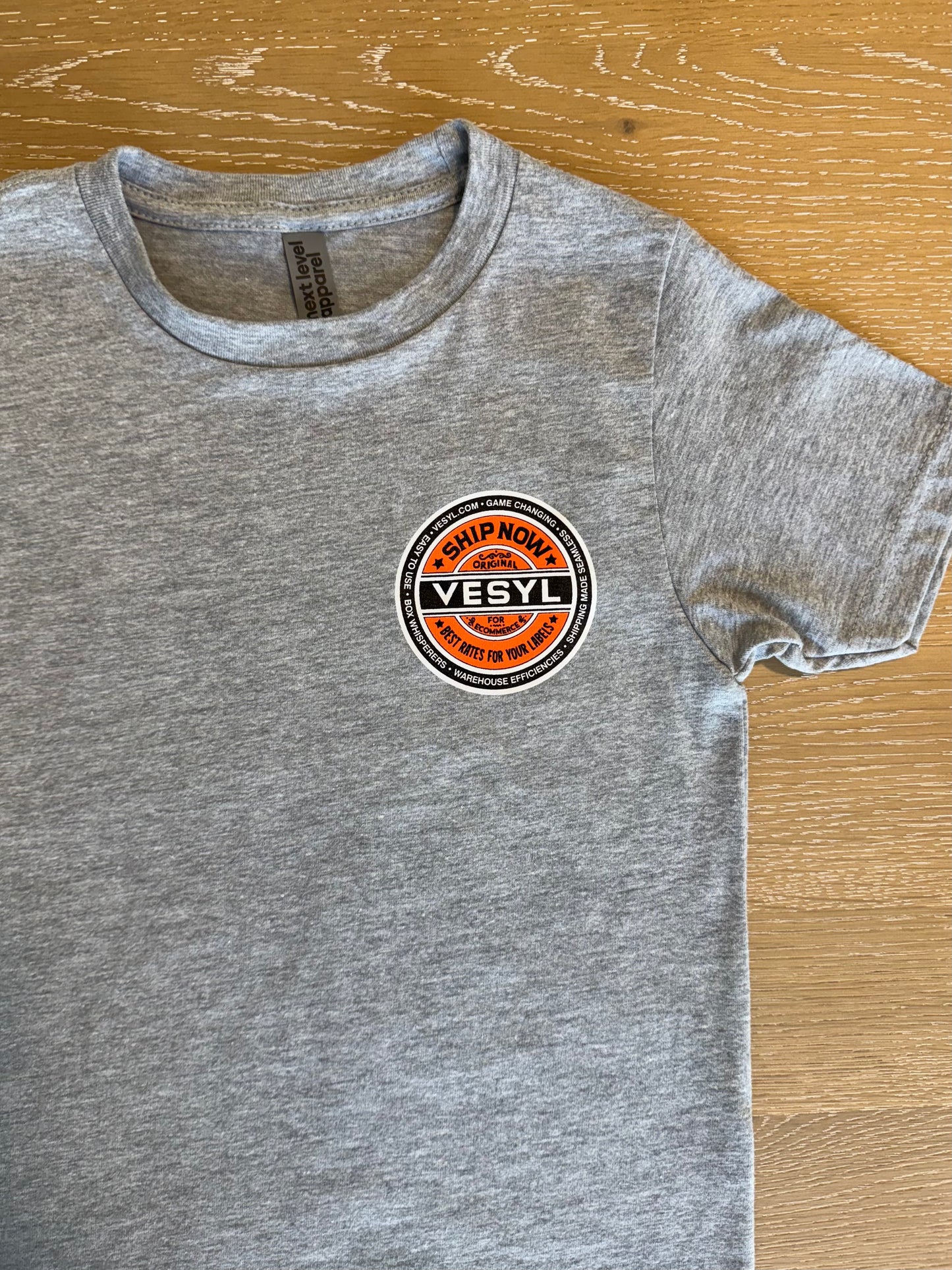 Youth VESYL SEXWAX Short Sleeve Tee - Gray/Orange